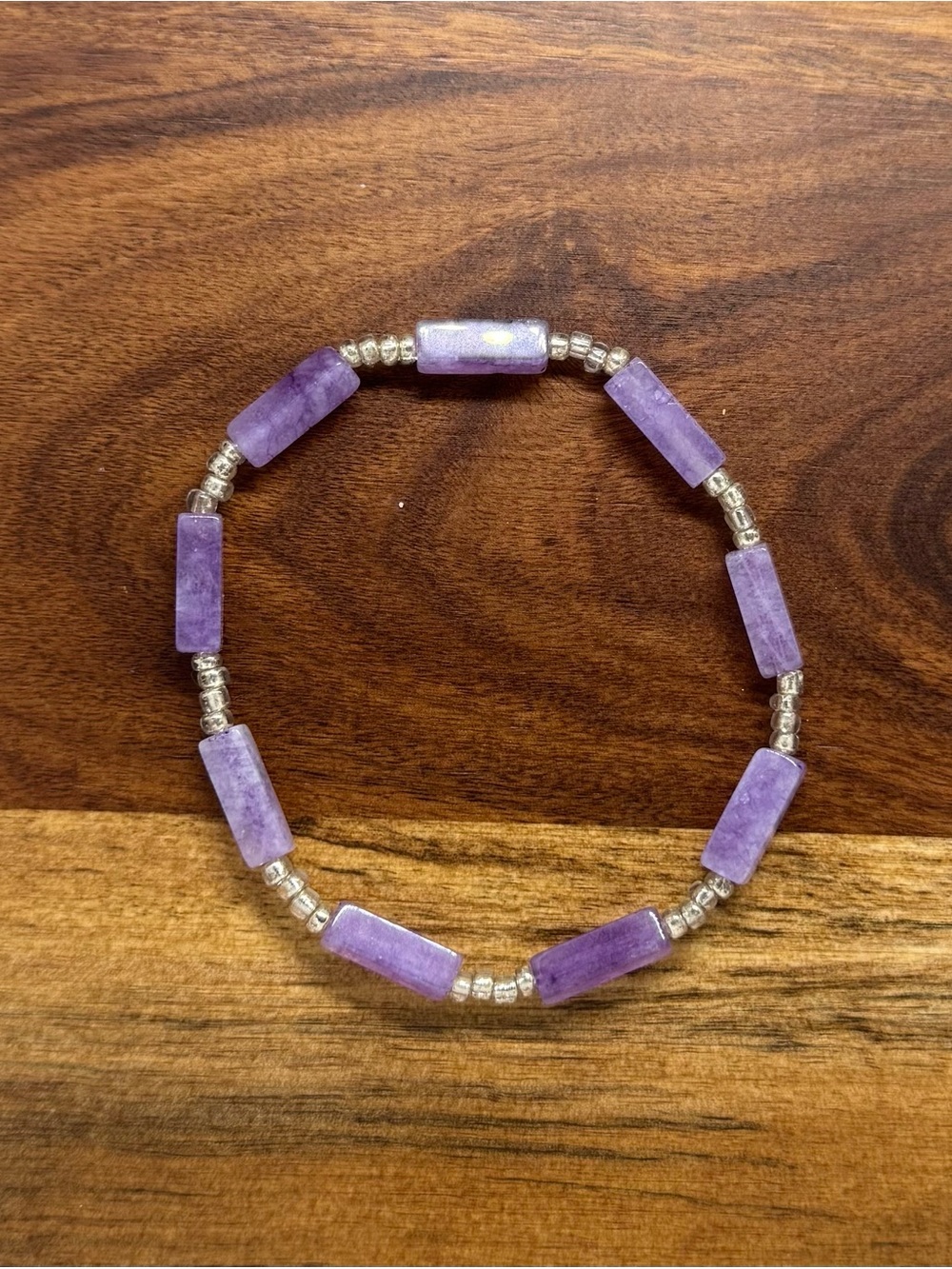✨ Handmade Amethyst Stretch Bracelet ✨